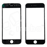 Стекло для переклейки iPhone 6S в сборе с рамкой и OCA пленкой Черный - OR (Mitsubishi)