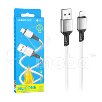 Кабель USB - Lightning Borofone BX83 (2.4A, силикон, термостойкий) Белый купить по цене производителя Новосибирск | Moba