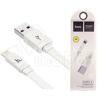 Кабель USB - Lightning Hoco X5 (2.4A, плоский) Белый