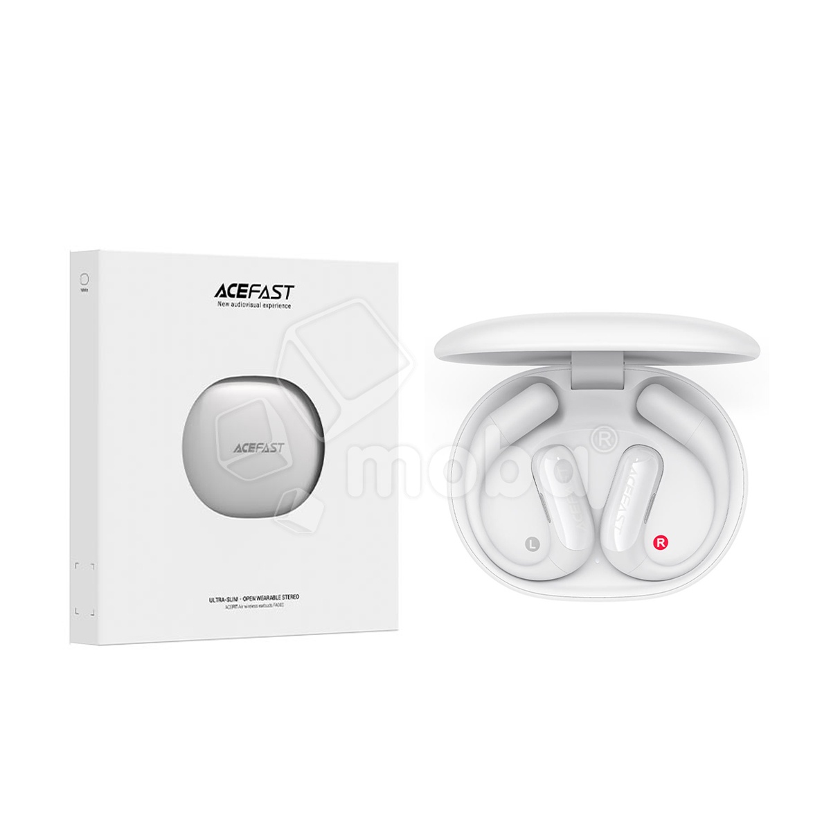 Беспроводные наушники Bluetooth Acefast FA002 (TWS, накладные с ушным креплением, ANC) Белый