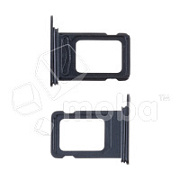 Держатель SIM для iPhone 15/15 Plus (A3090/A3094) (2 Sim) Черный