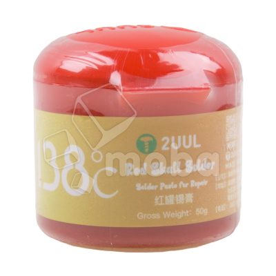 Паста паяльная 2UUL Red Scull RS138 (50 г, низкотемпературная 138°C, жидкое олово)