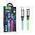 Кабель Type-C - Lightning Hoco U112 (3A, 20W, PD, прозрачный, светодиодный) Серый