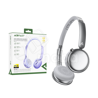 Беспроводные наушники Bluetooth Acefast H8 (накладные, активное шумоподавление) Серебро
