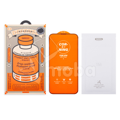Защитное стекло Remax Medicine Glass GL-83 для iPhone 13/13 Pro/14/16e (сверхпрочное) Черный