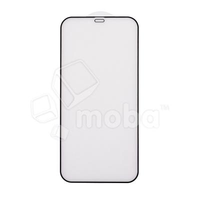 Защитное стекло "Матовое" для iPhone 12 Pro Max Черный (Закалённое, полное покрытие)