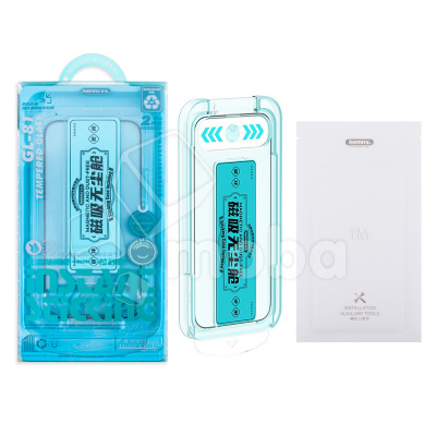 Защитное стекло Remax Tempered Glass GL-81 для iPhone 13/13 Pro/14/16e (2 шт., бокс для ровной установки) Черный