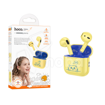 Беспроводные наушники Bluetooth Hoco EW112 (для детей, TWS, вкладыши) Желтый