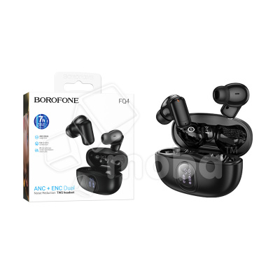 Беспроводные наушники Bluetooth Borofone FQ4 (TWS, вакуумные, активное шумоподавление) Черный